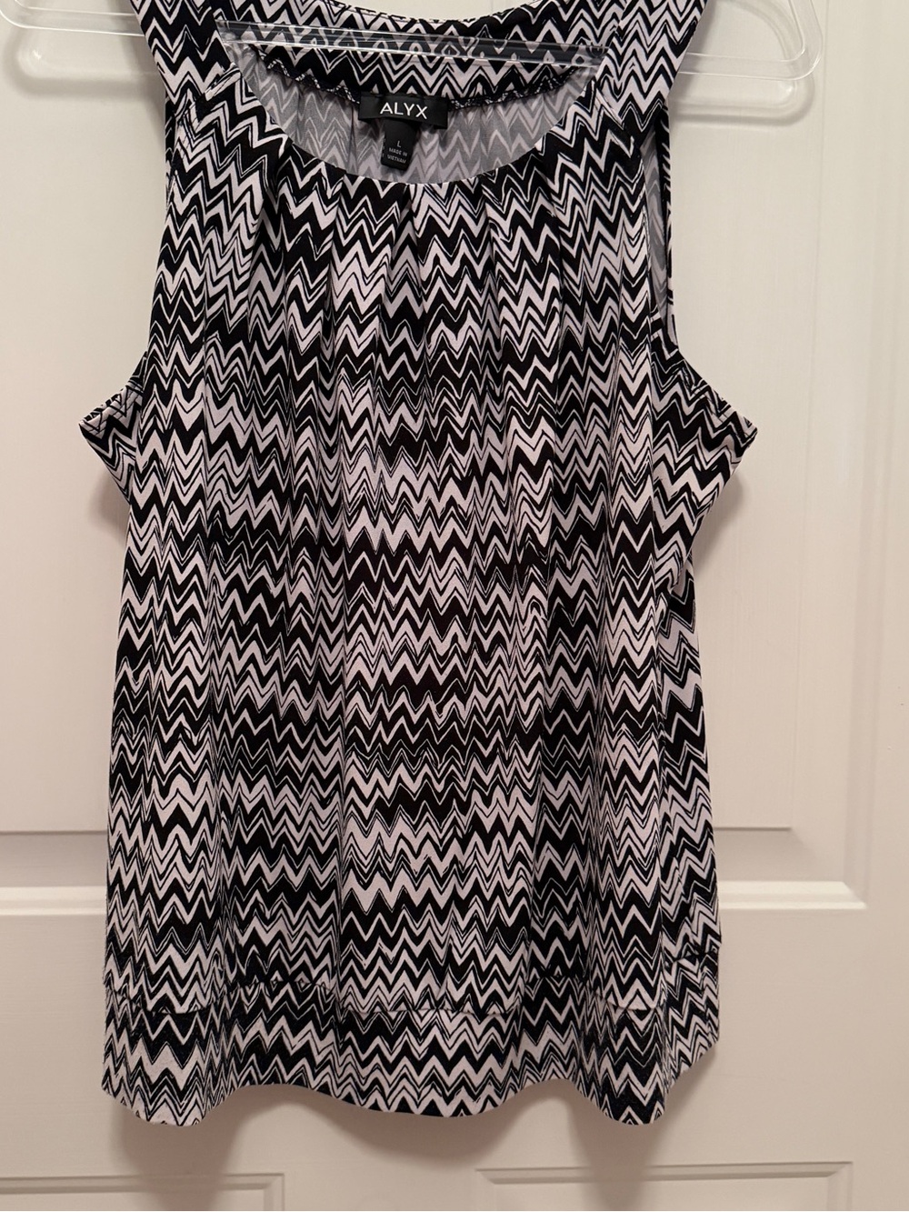 ALYX Black & White Zigzag Sleeveless Top